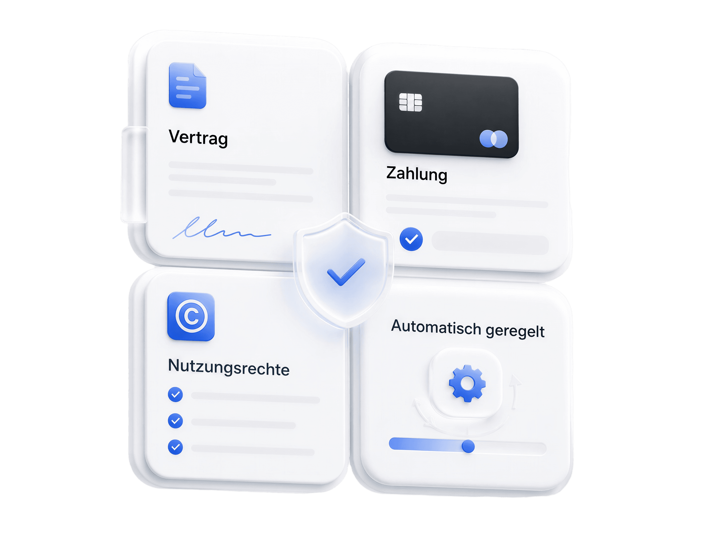 Markify wickelt Vertrag, Zahlung und Nutzungsrechte jeder Kooperation automatisch und rechtssicher ab